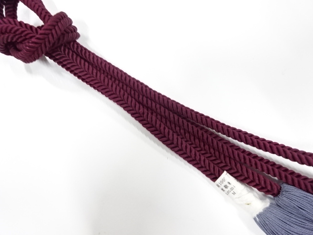 未使用品　正絹　撚り房　手組帯締め